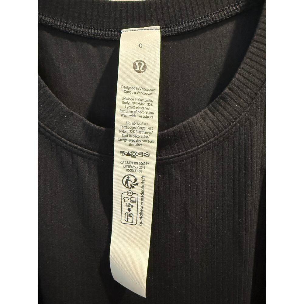 NWT Lululemon all aligned ribbed midi dress, size 0 - Picture 3 of 5